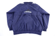 90's Adidas Embroidered Logo Full Zip Windbreaker Jacket - Jacket - Thrifted Threads