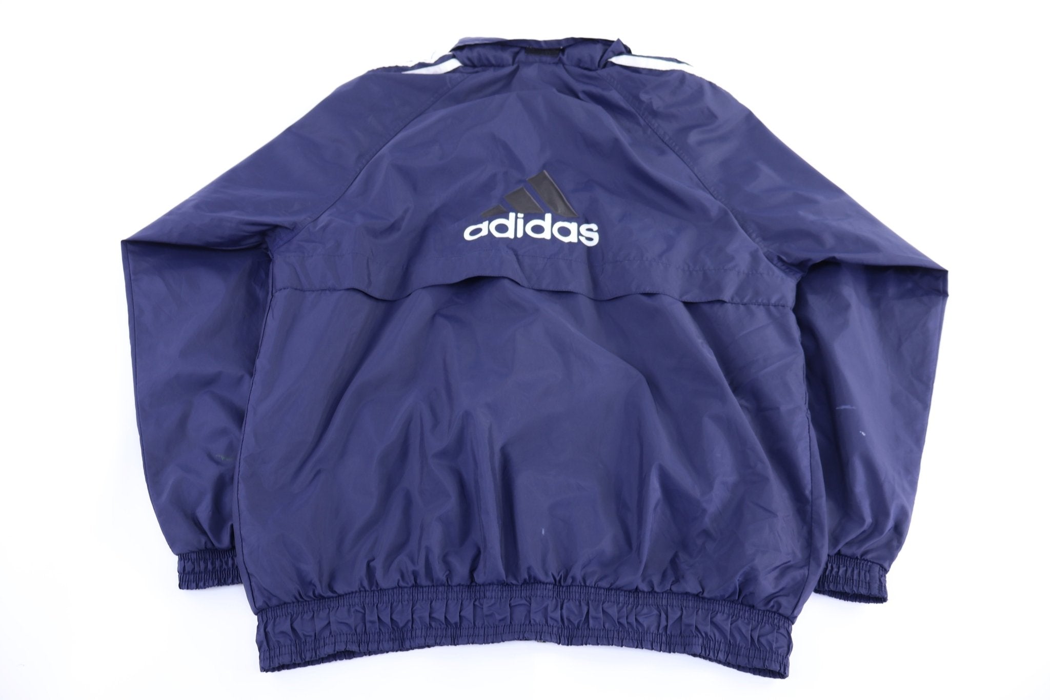 90's Adidas Embroidered Logo Full Zip Windbreaker Jacket - Jacket - Thrifted Threads