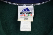 90's Adidas Embroidered Logo Green Fleece Sweater - Sweater - Thrifted Threads