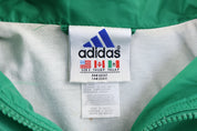 90's Adidas Embroidered Logo Multicolor Full Zip Windbreaker - Jacket - Thrifted Threads