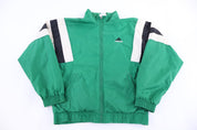 90's Adidas Embroidered Logo Multicolor Full Zip Windbreaker - Jacket - Thrifted Threads