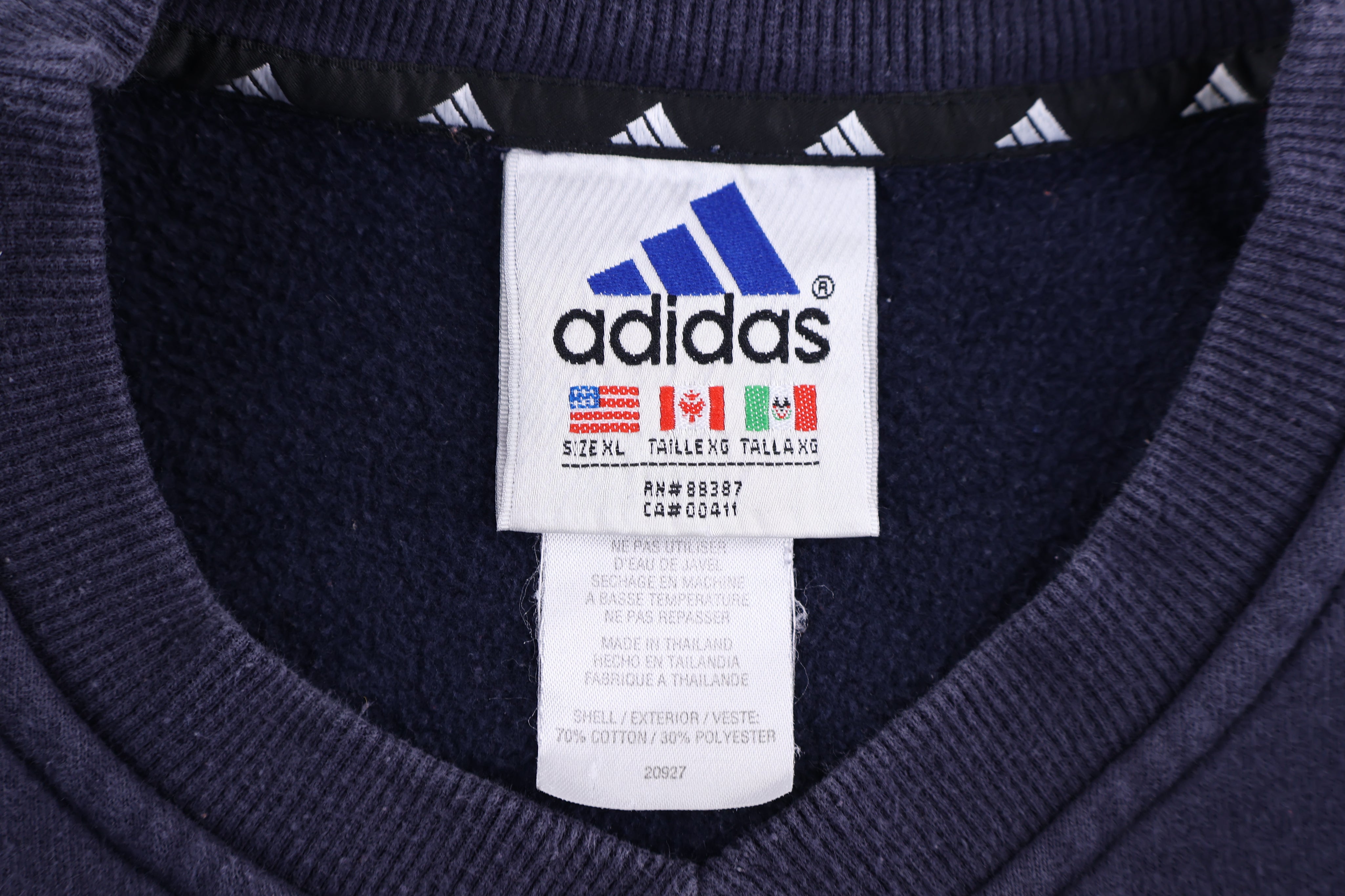 90's Adidas Embroidered Logo Multicolor Sweatshirt - Sweatshirt - Thrifted Threads