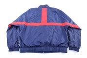 90's Adidas Embroidered Logo Navy Blue, Red, & White Striped Zip Up Jacket - Jackets - Thrifted Threads