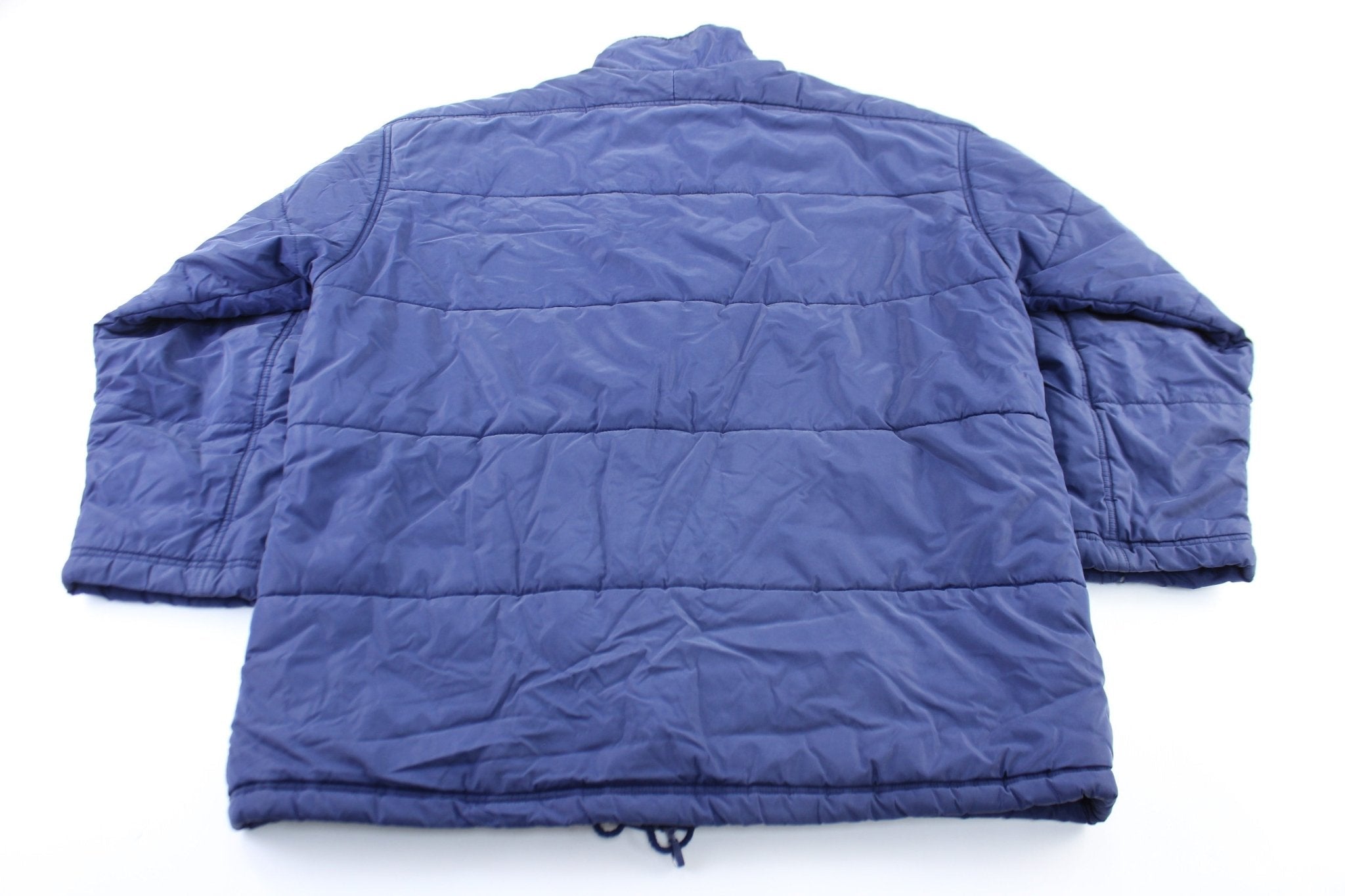 90's Adidas Embroidered Logo Navy Blue Zip Up Jacket - Jacket - Thrifted Threads