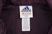 90's Adidas Embroidered Logo Purple Full Zip Vest - Vest - Thrifted Threads