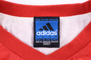90's Adidas Embroidered Logo Red Pullover Windbreaker - Jacket - Thrifted Threads