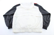 90's Adidas Embroidered Logo White, Black, & Red Striped Zip Up Jacket - Jackets - Thrifted Threads