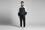 90's Adidas Embroidered Logo White, Green & Black Full Zip Windbreaker - ThriftedThreads.com
