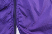 90's Adidas Embroidered Logo White & Purple Striped Zip Up Jacket - Jacket - Thrifted Threads