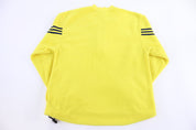 90's Adidas Embroidered Yellow Fleece Pullover - Sweater - Thrifted Threads