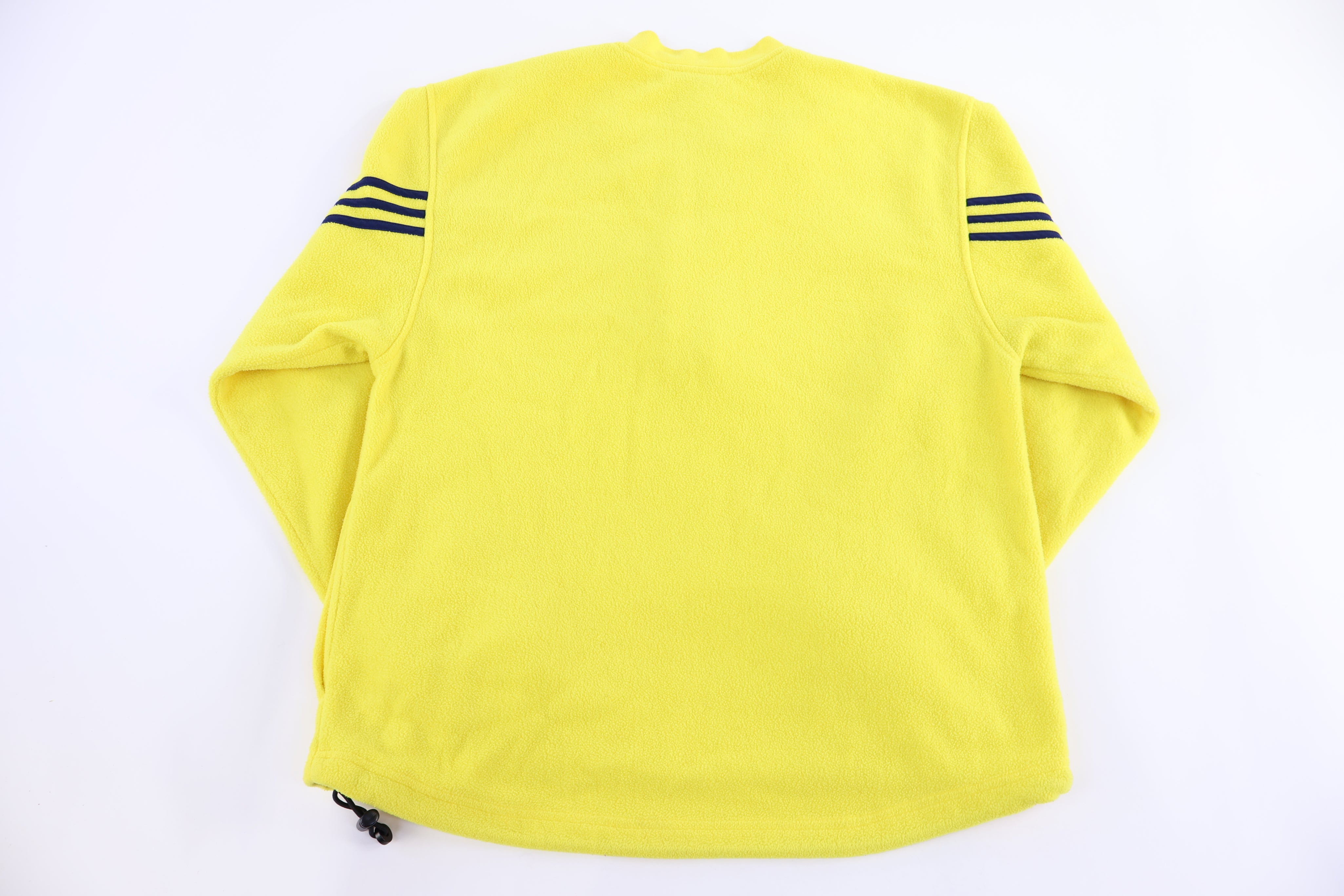 90's Adidas Embroidered Yellow Fleece Pullover - Sweater - Thrifted Threads