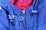90's Adidas Pink & Blue full Zip Hooded Jacket - Jacket - Thrifted Threads