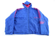 90's Adidas Pink & Blue full Zip Hooded Jacket - Jacket - Thrifted Threads