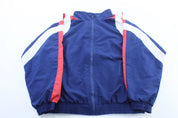 90's Adidas Red, Blue, & White Striped Zip Up Jacket - Jacket - Thrifted Threads