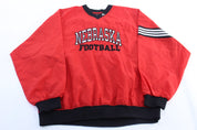 90's Adidas University of Nebraska Football Windbreaker Pullover - ThriftedThreads.com