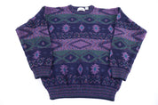 90's Aggio Multipatterned Knit Sweater - Sweater - Thrifted Threads