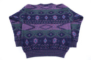 90's Aggio Multipatterned Knit Sweater - Sweater - Thrifted Threads