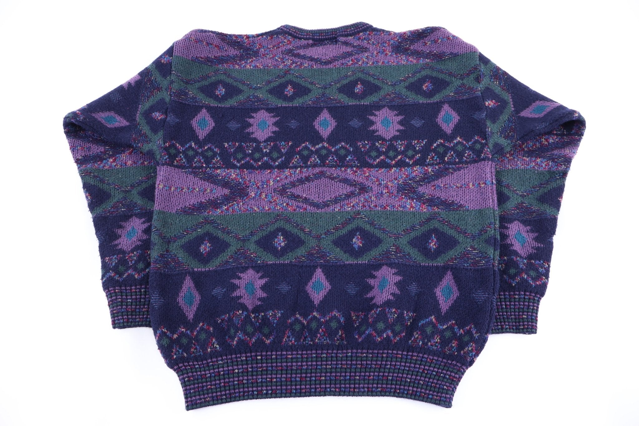 90's Aggio Multipatterned Knit Sweater - Sweater - Thrifted Threads