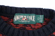 90's American Eagle Multipattern Knit Sweater - Sweater - Thrifted Threads