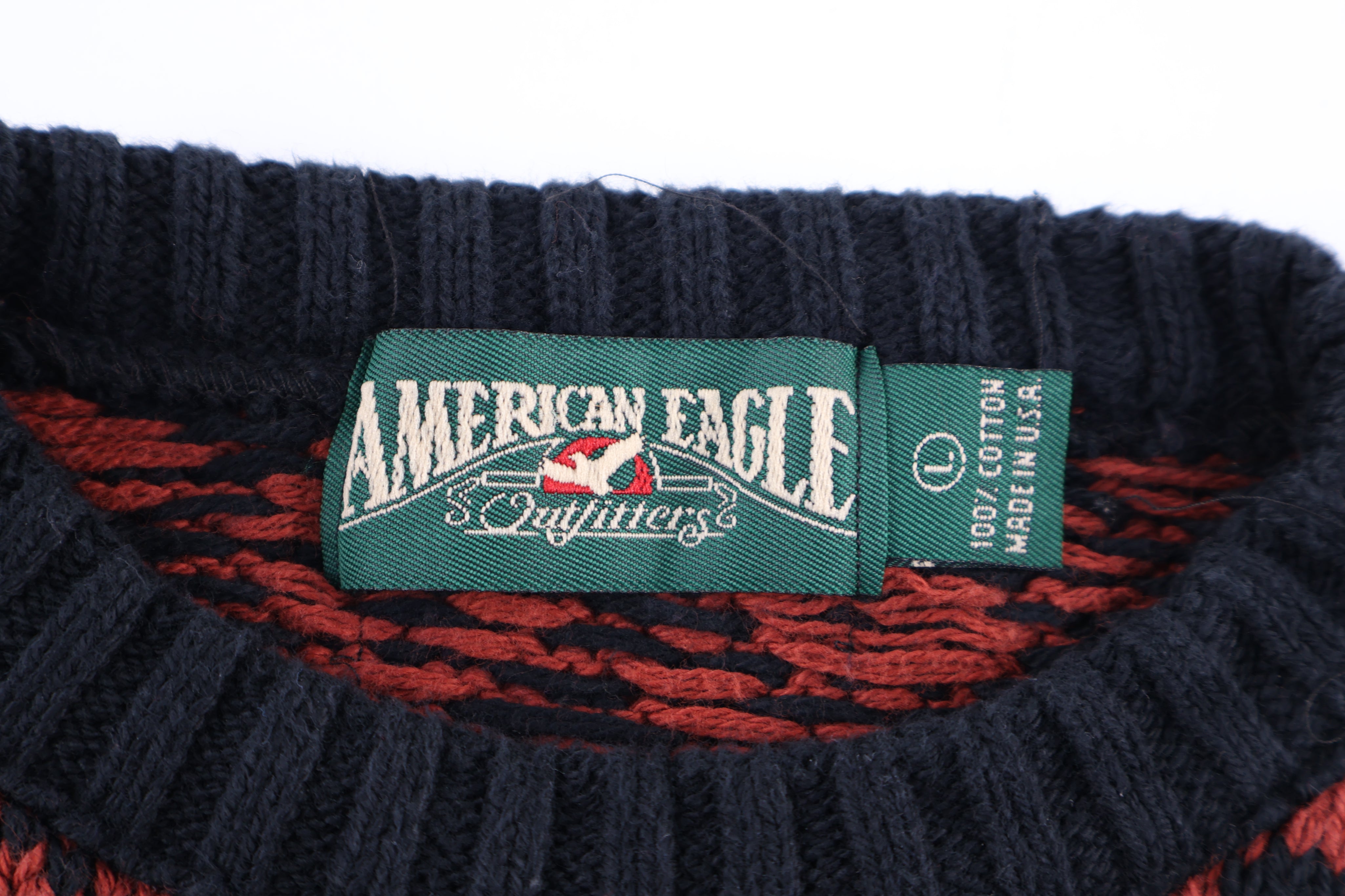 90's American Eagle Multipattern Knit Sweater - Sweater - Thrifted Threads