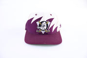 90's Anaheim Mighty Ducks Sharktooth Snapback Hat - Hats - Thrifted Threads