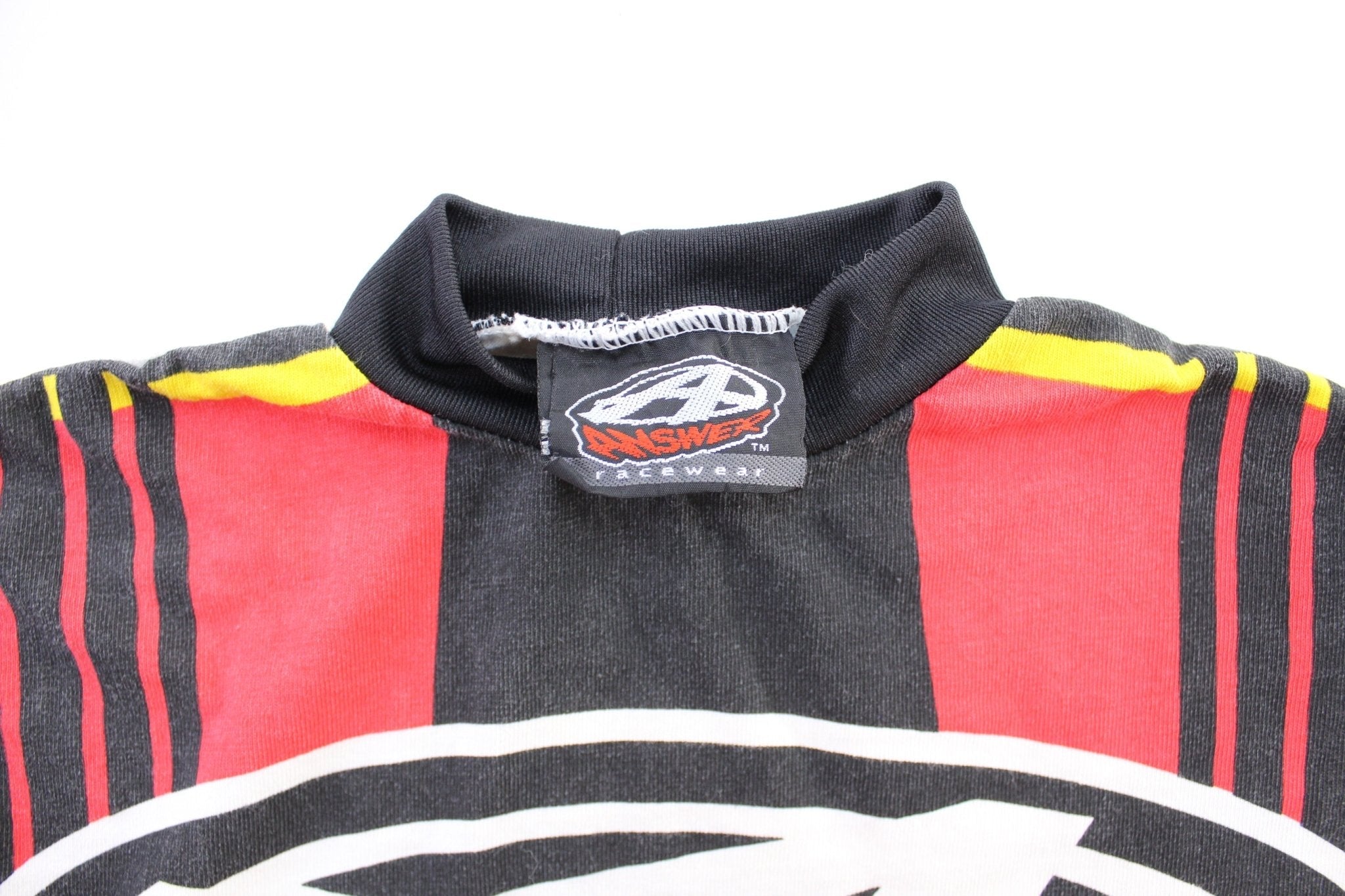 90's Answer Racewear Striped LS T-Shirt - ThriftedThreads.com
