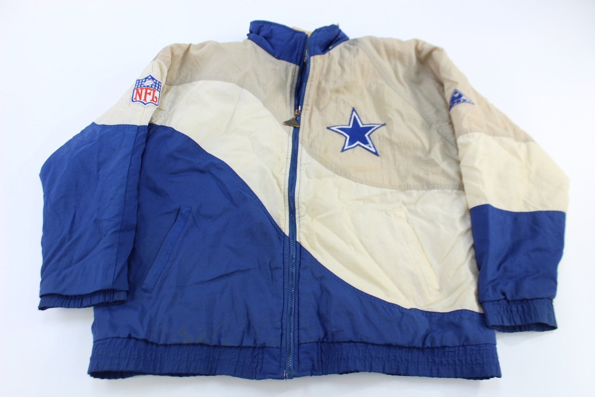 90's Apex One Dallas Cowboys Football Full Zip Puffer Jacket - Jacket - Thrifted Threads