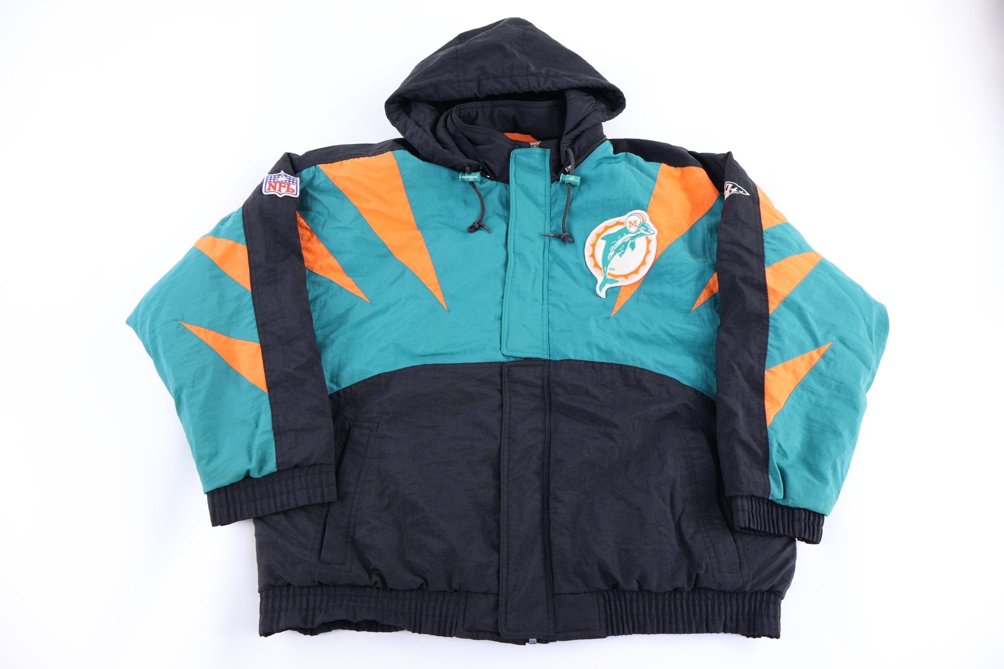 90's Apex One Miami Dolphins Full Zip Jacket - Jacket - Thrifted Threads