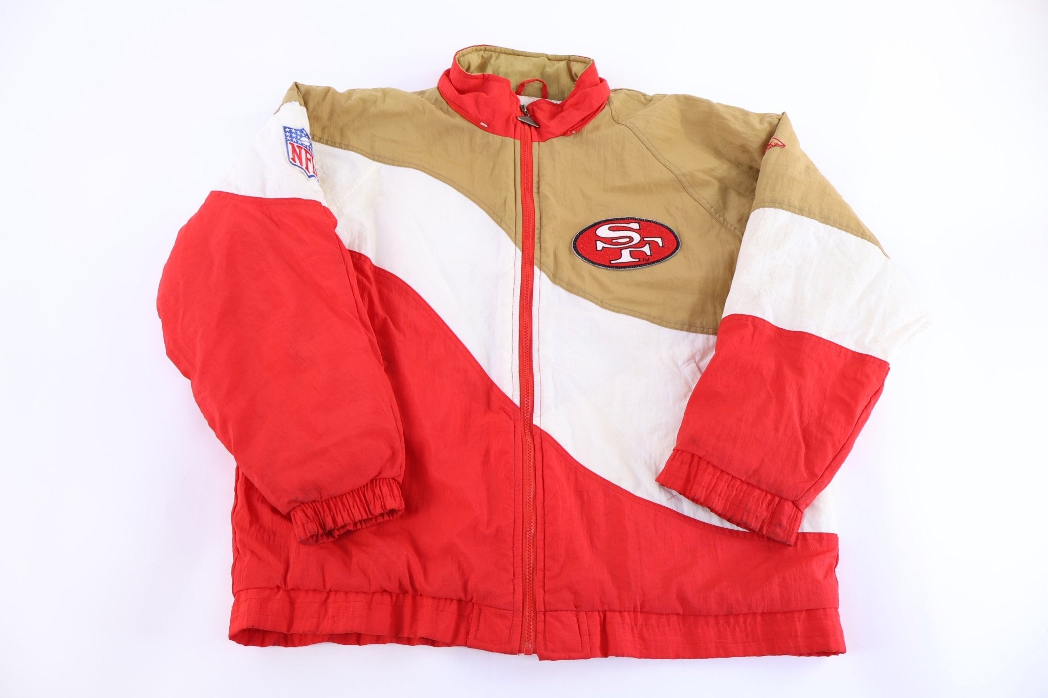 90's Apex One San Francisco 49ers Football Full Zip Puffer Jacket - Jacket - Thrifted Threads