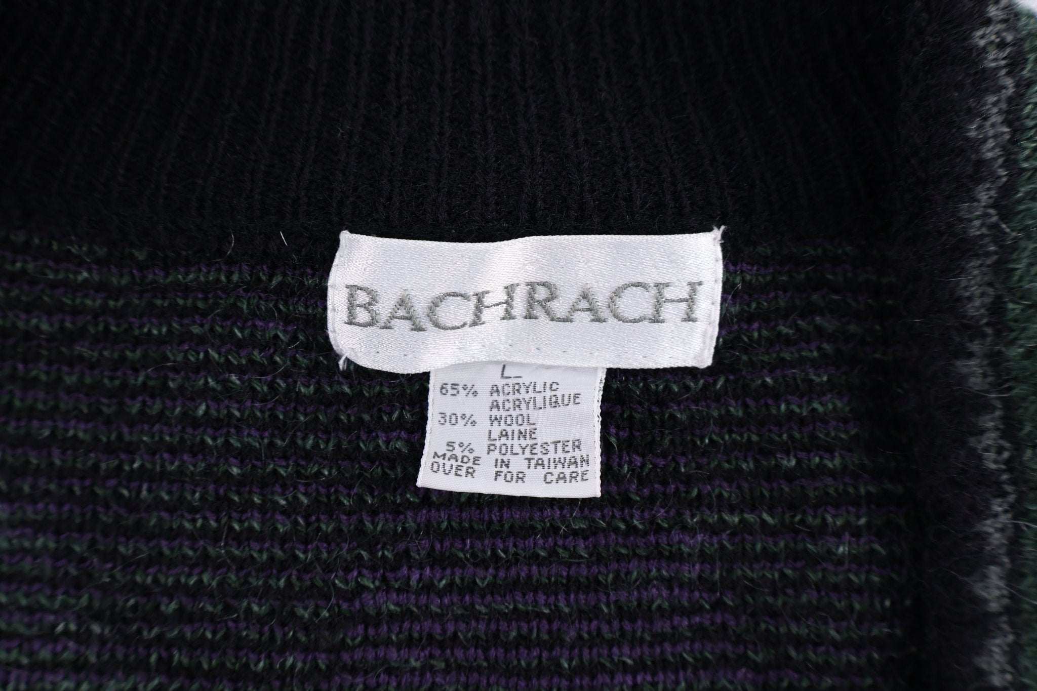 90's Bach Rach Multipatterned Knit Cardigan Sweater - Sweatshirts - Thrifted Threads
