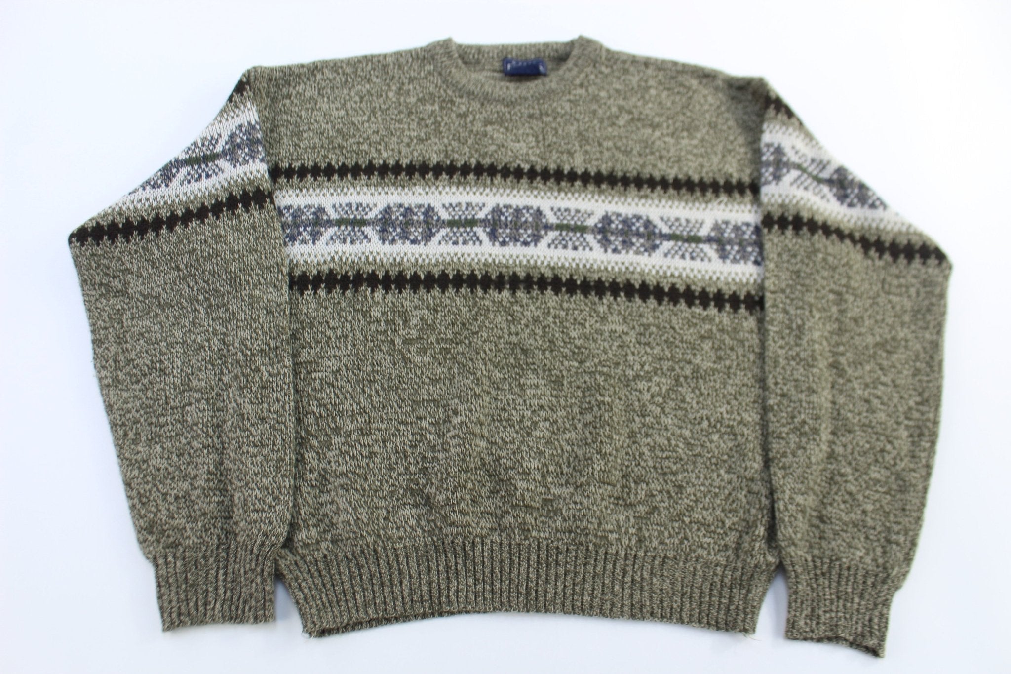 90's Basic Editions Multipatterned Knit Sweater - Sweater - Thrifted Threads