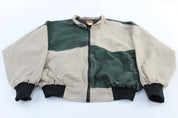 90's Bee - Wild Tan & Green Colorblock Jacket - ThriftedThreads.com