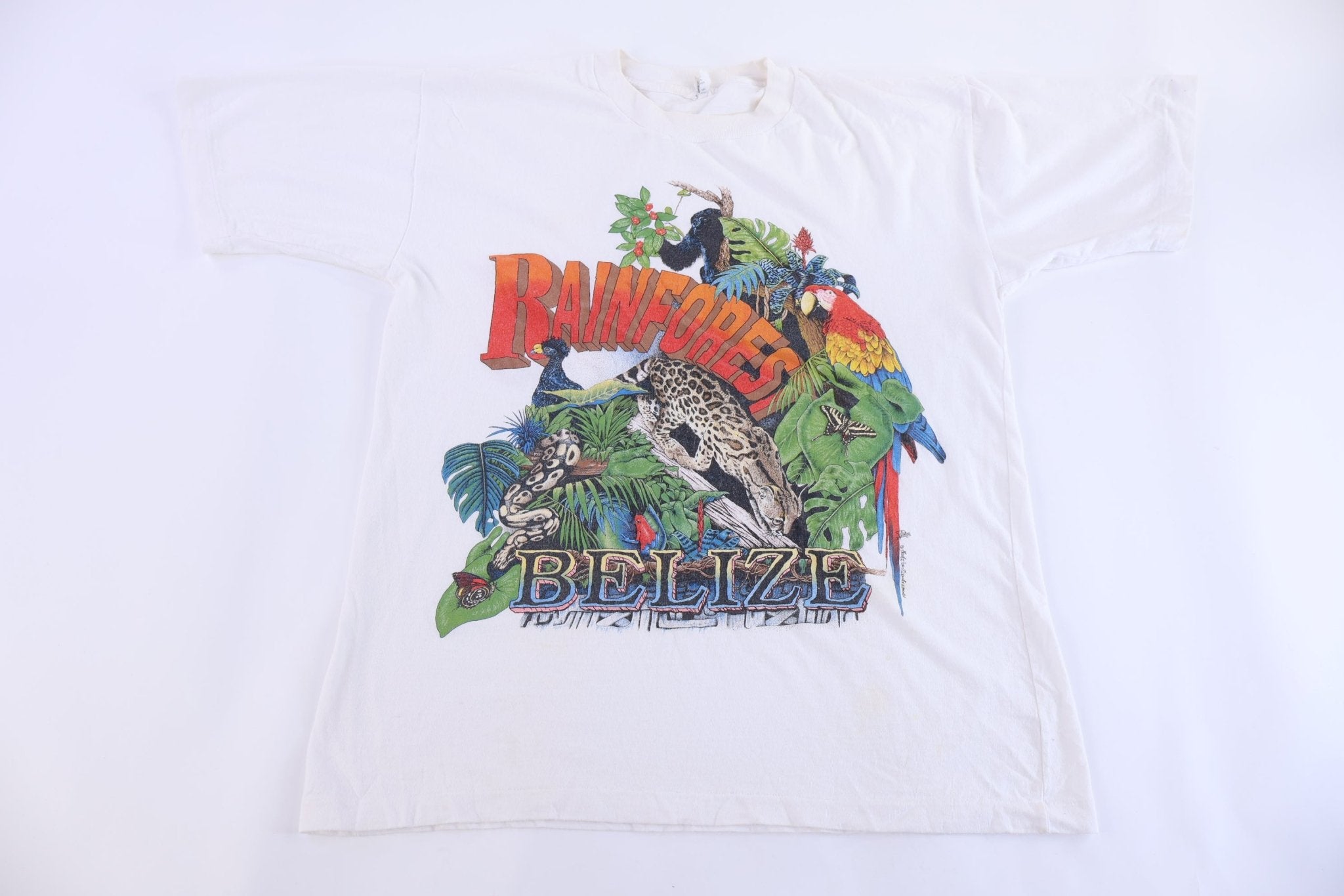 90's Belize Rainforest Nature Graphic T-shirt - Shirts & Tops - Thrifted Threads