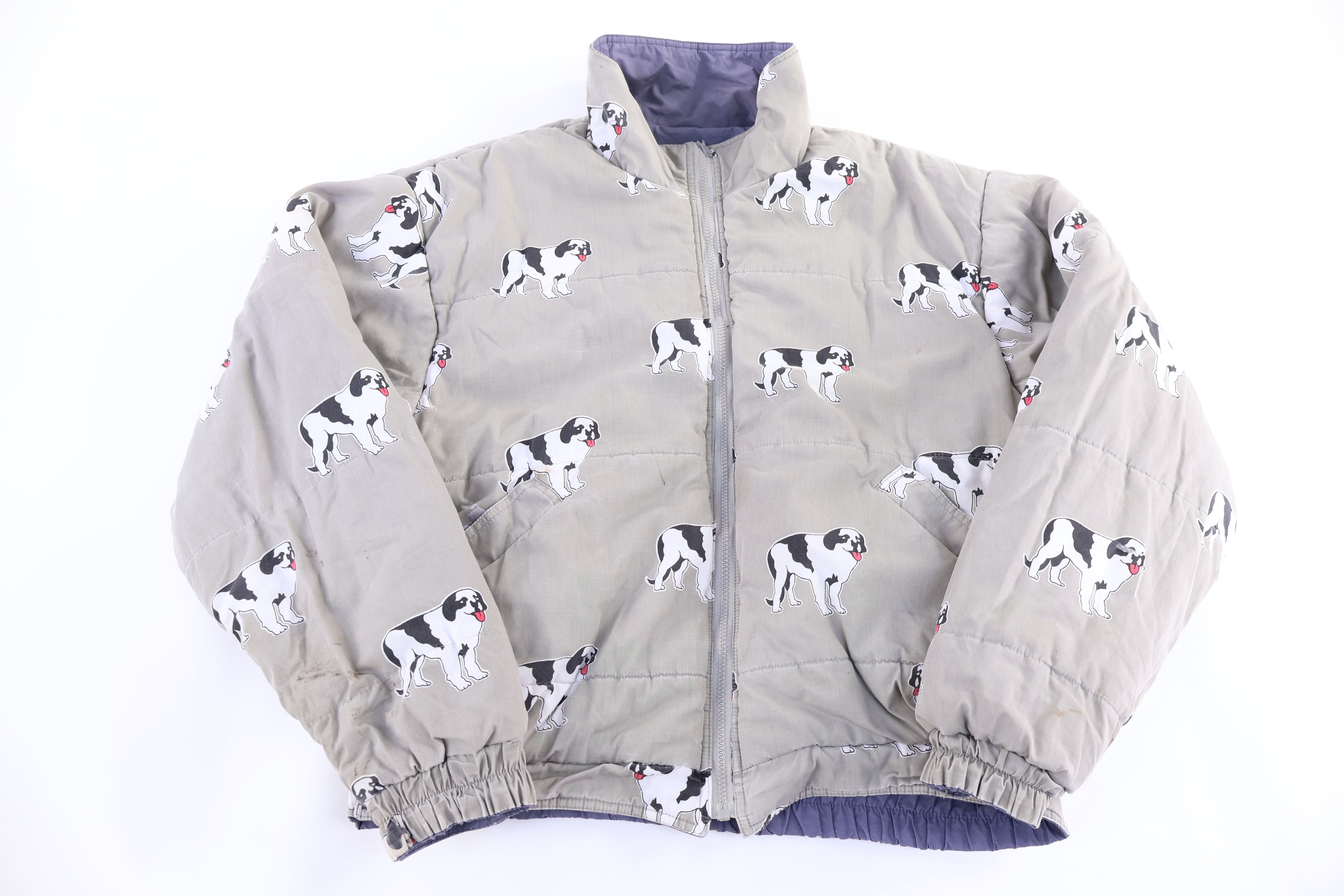 90's Big Dogs Full Zip Reversible Puffer Jacket - Jacket - Thrifted Threads