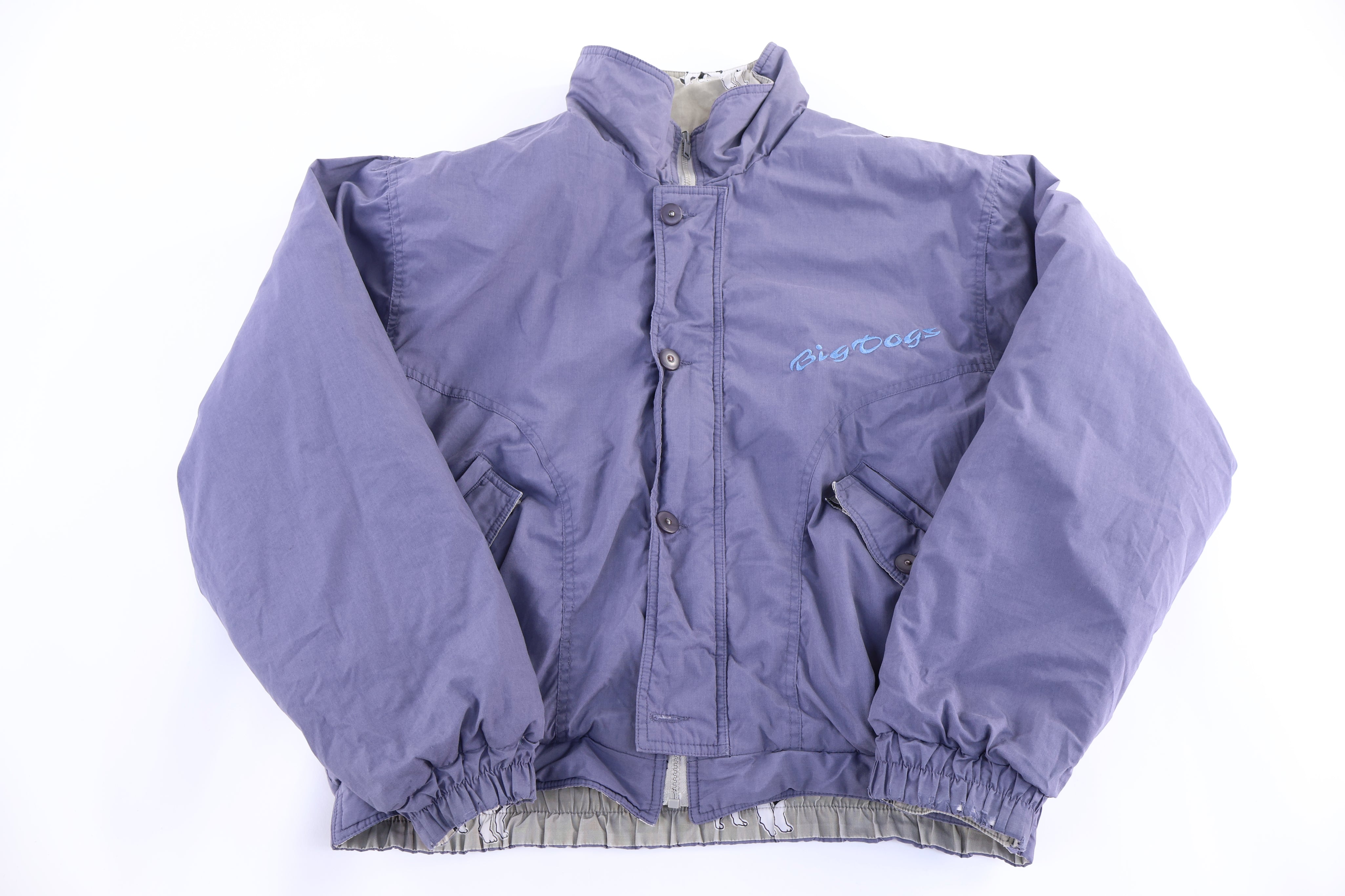 90's Big Dogs Full Zip Reversible Puffer Jacket - Jacket - Thrifted Threads