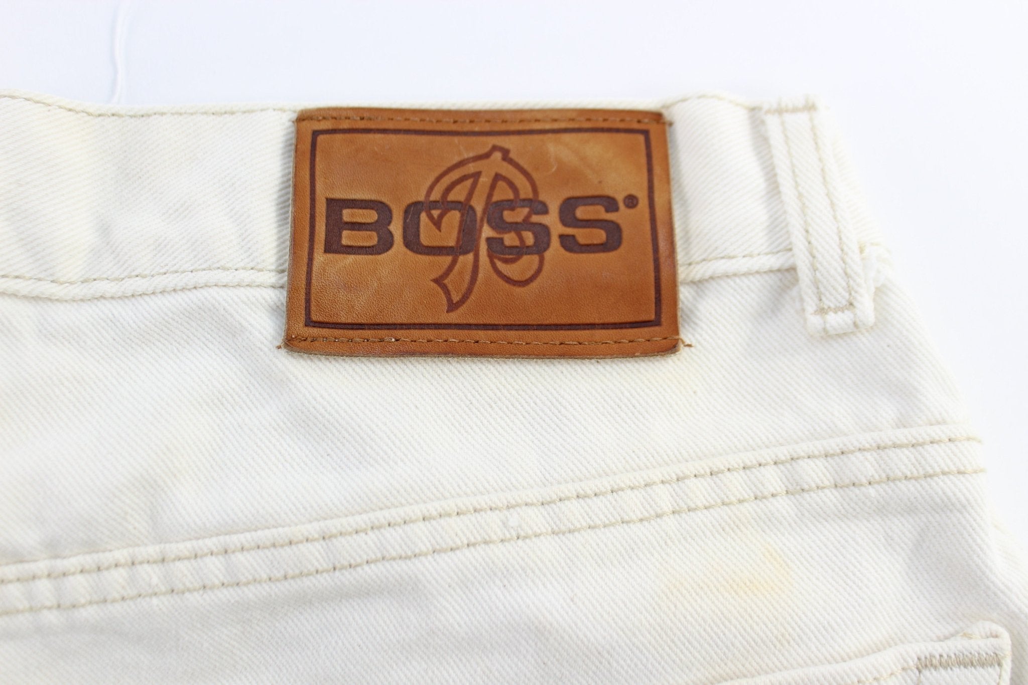 90's Boss White Denim Jeans - ThriftedThreads.com