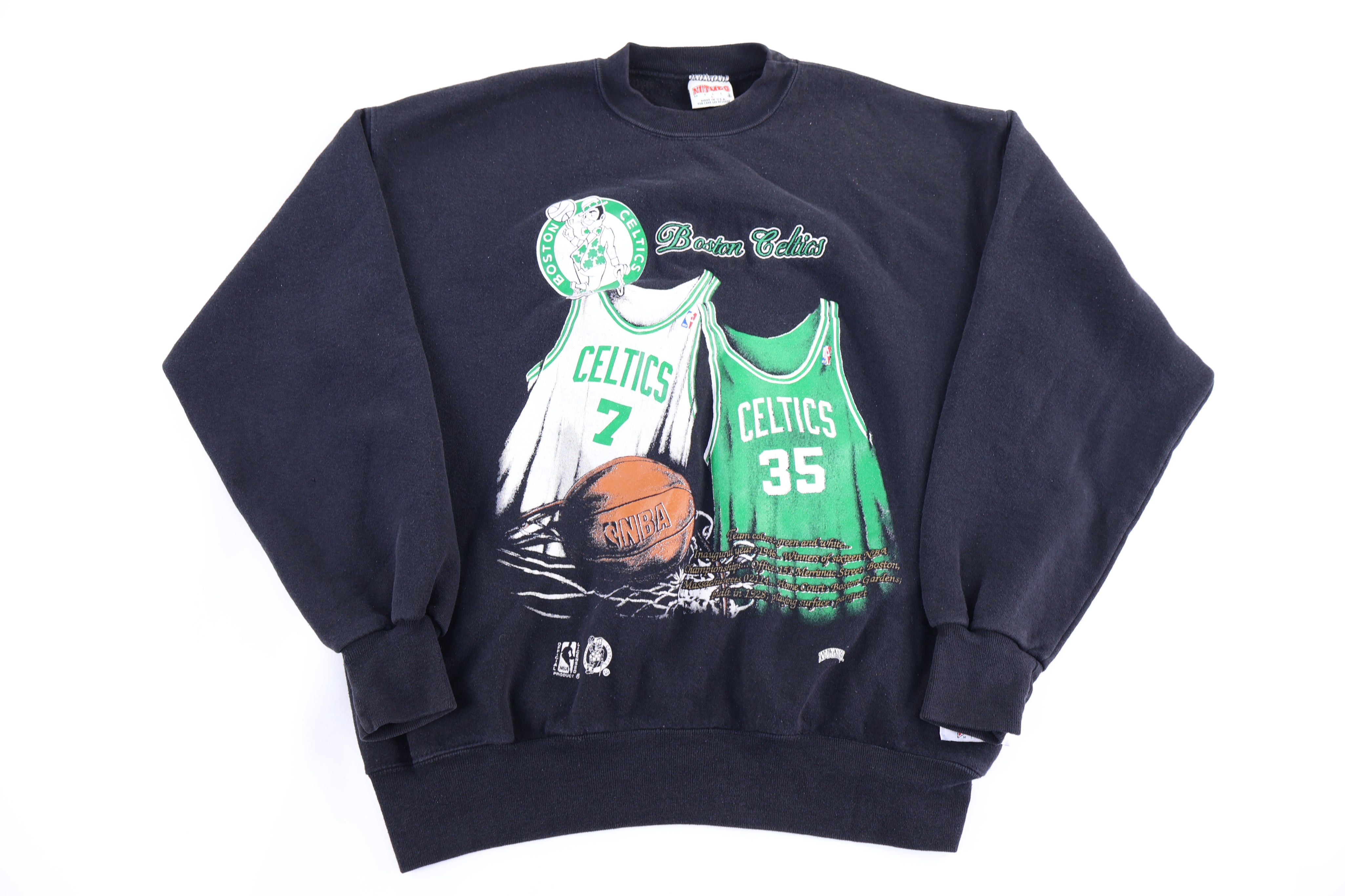 90's Boston Celtics Basketball Sweatshirt - Sweatshirt - Thrifted Threads