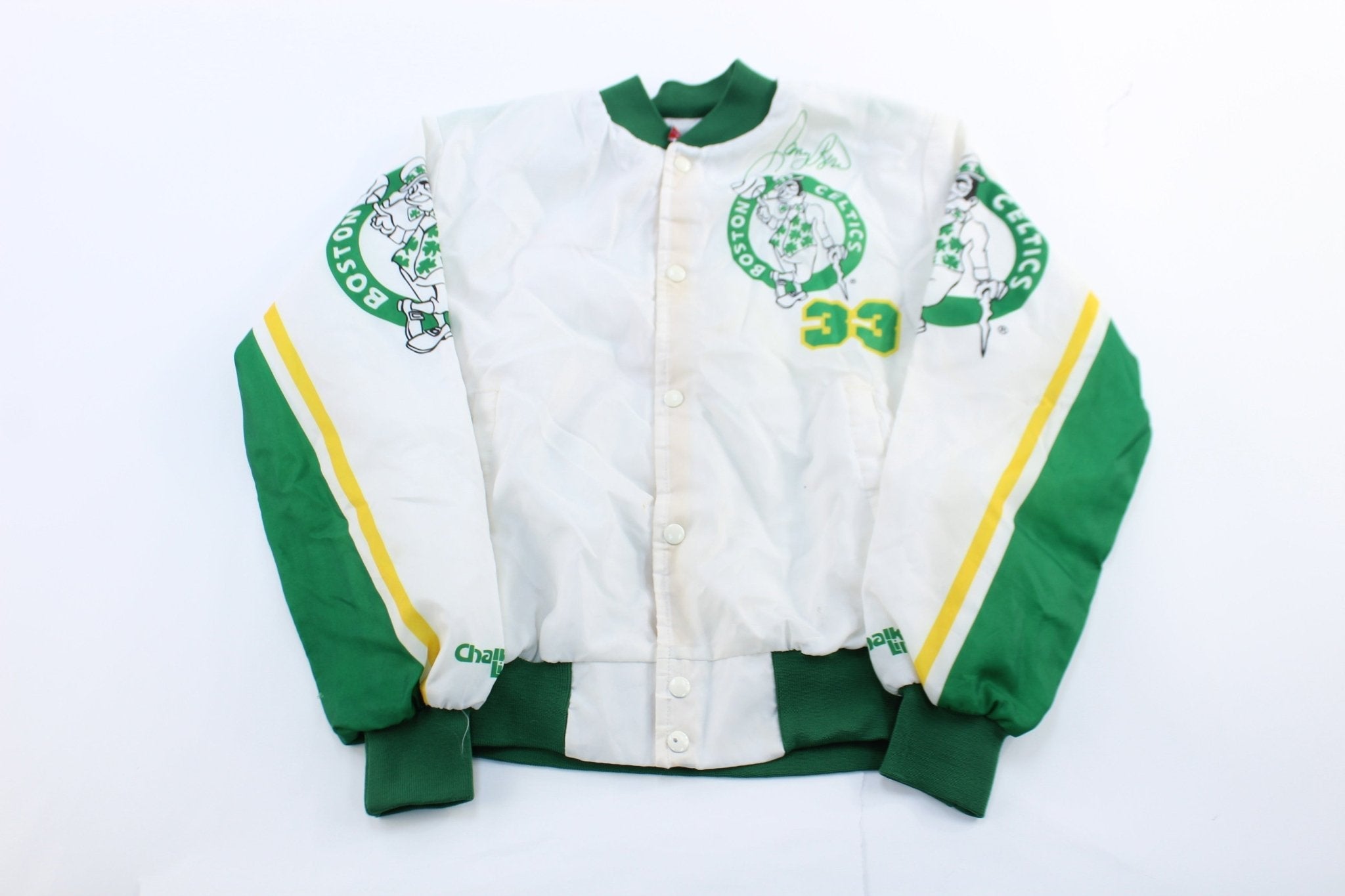90's Boston Celtics Larry Bird Chalk Line Jacket - Jacket - Thrifted Threads