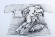 90's Bowling Green State University Football All Over Print T-Shirt - ThriftedThreads.com