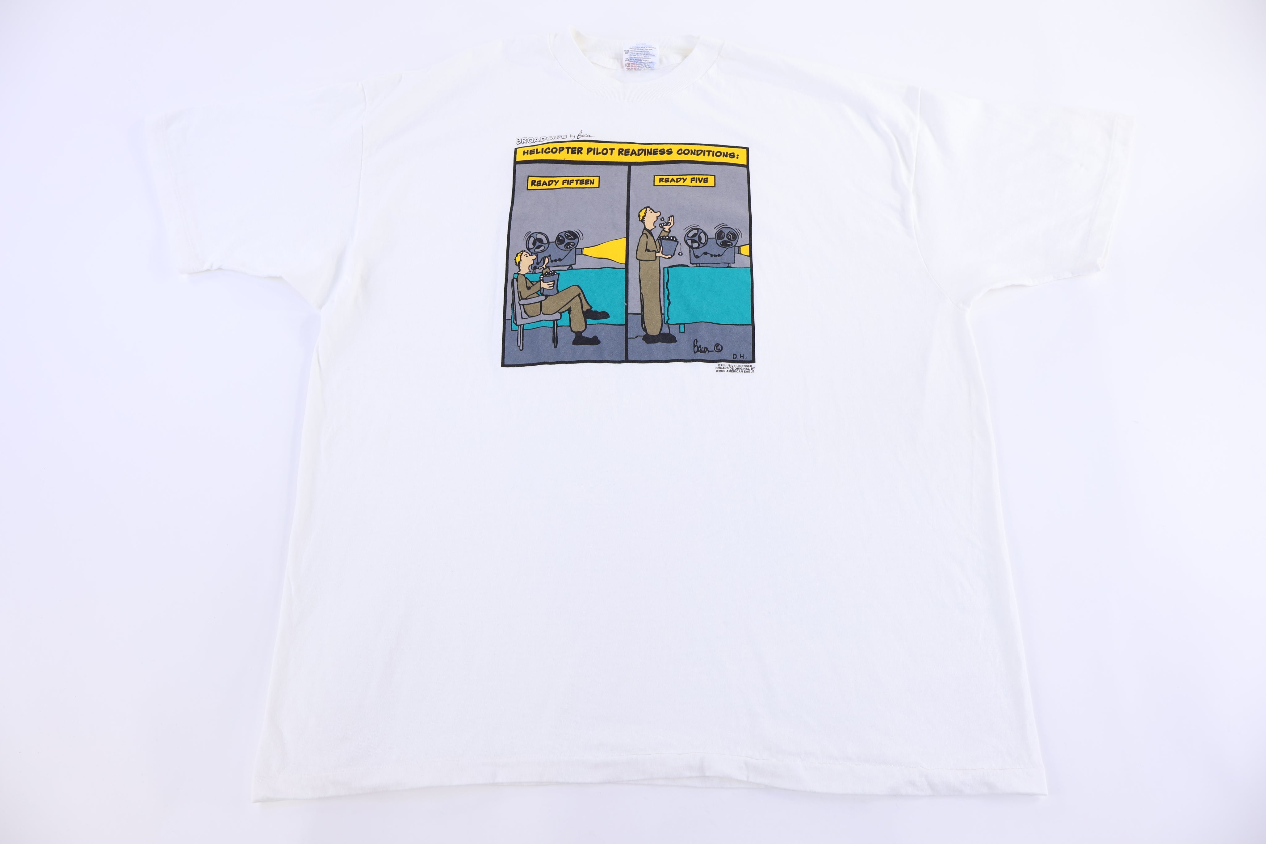 90's Broadside Helicopter Pilot Reader T-shirt - Shirts & Tops - Thrifted Threads