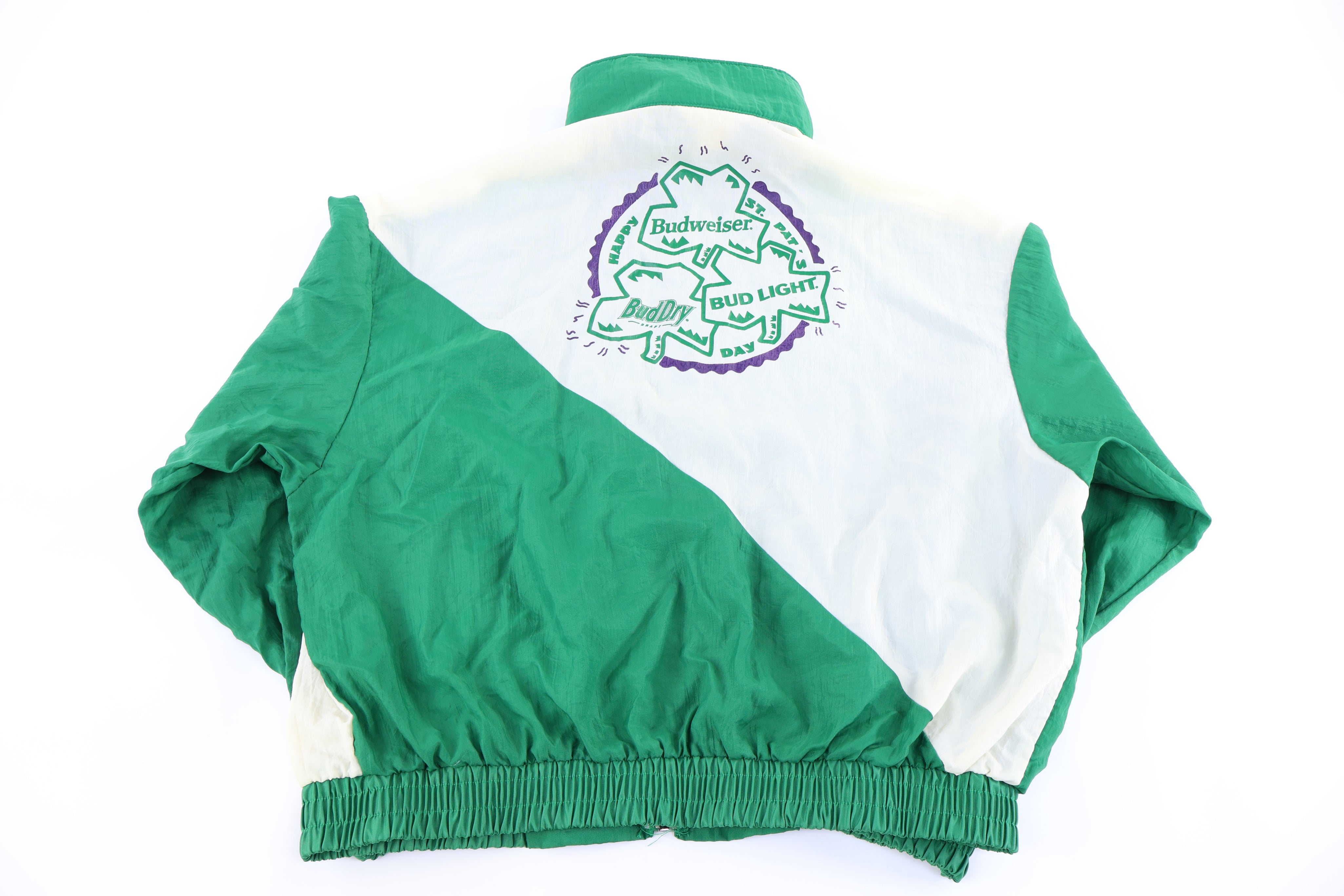 90's Budweiser St. Patrick's Full Zip Jacket - Jacket - Thrifted Threads