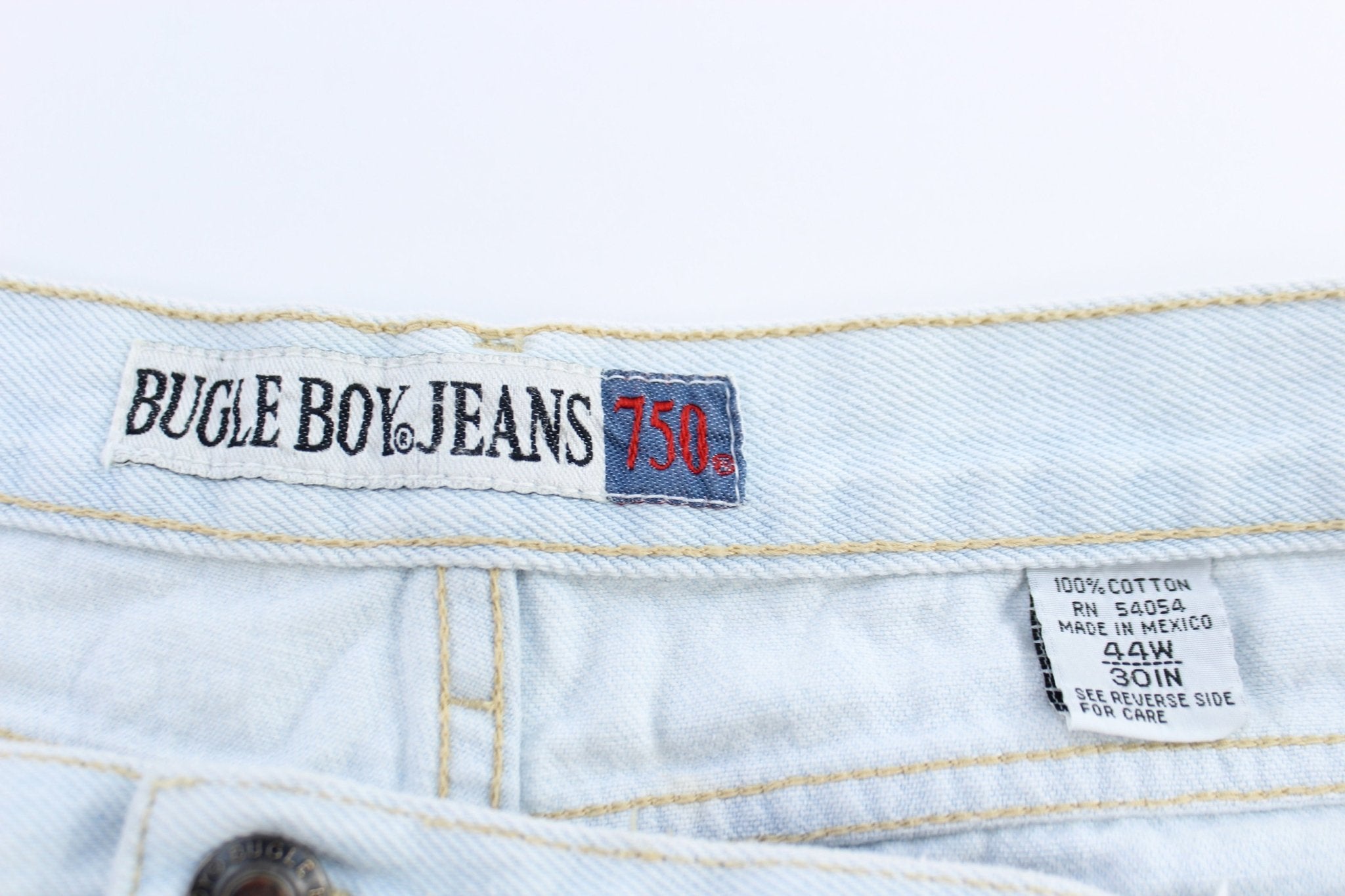 90's Bugle Boy 750's Light Wash Denim Jeans - ThriftedThreads.com