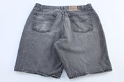 90's Bugle Boy Black Wash Denim Shorts - ThriftedThreads.com