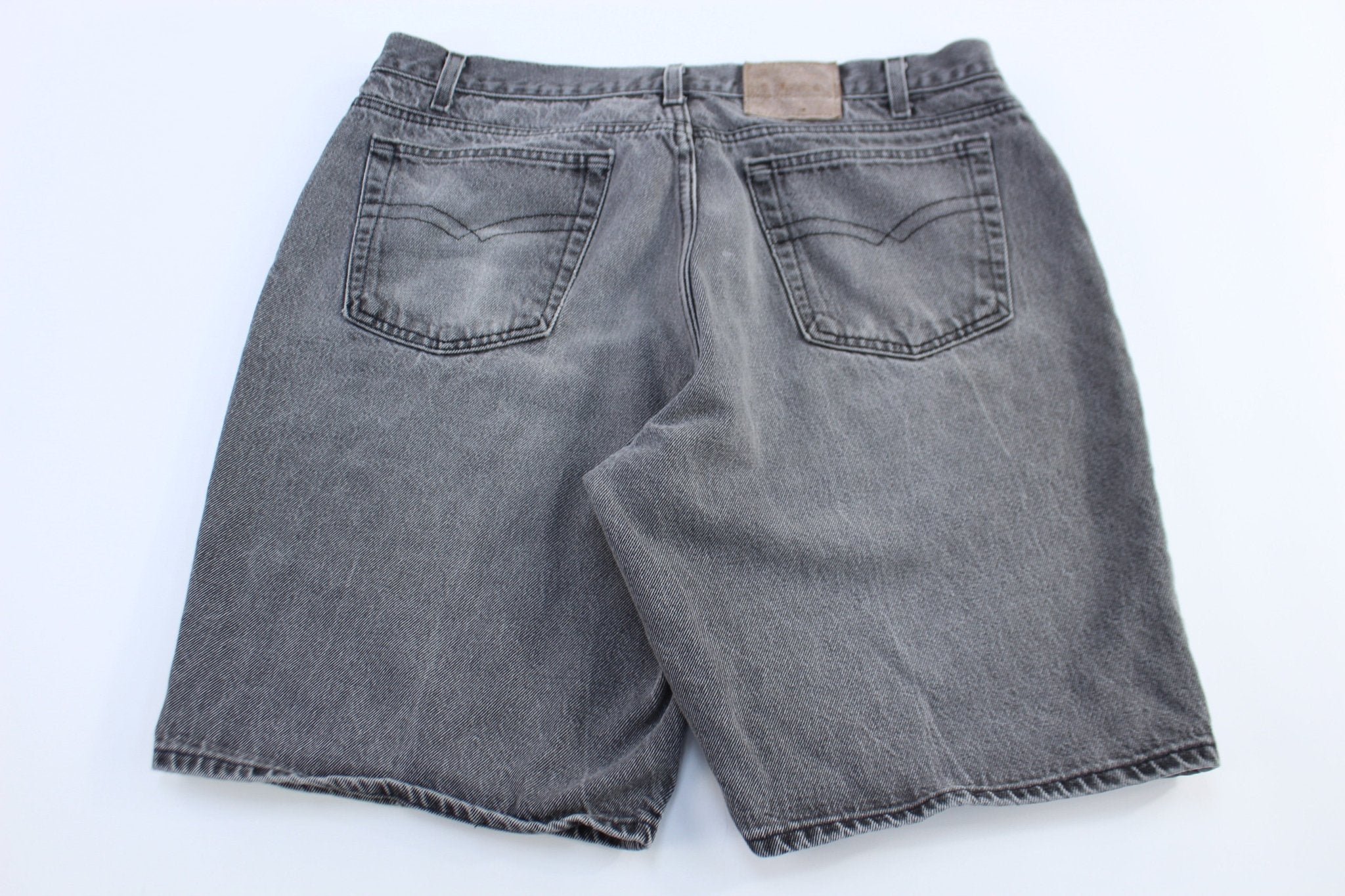 90's Bugle Boy Black Wash Denim Shorts - ThriftedThreads.com