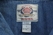 90's Bugle Boy Dark Wash Denim Jacket - Jacket - Thrifted Threads