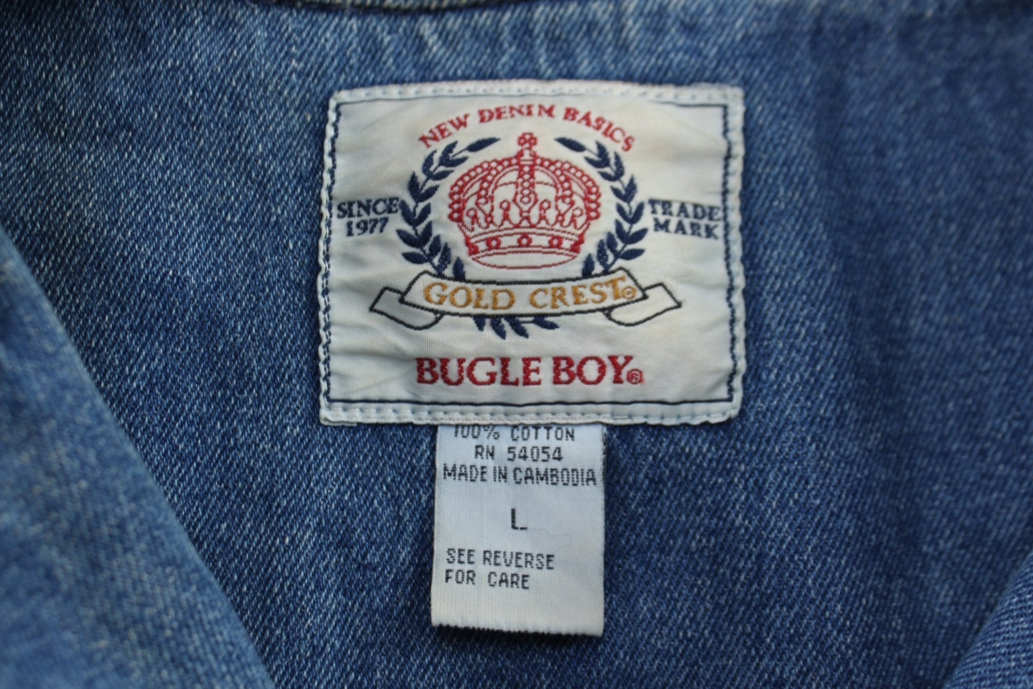 90's Bugle Boy Dark Wash Denim Jacket - Jacket - Thrifted Threads