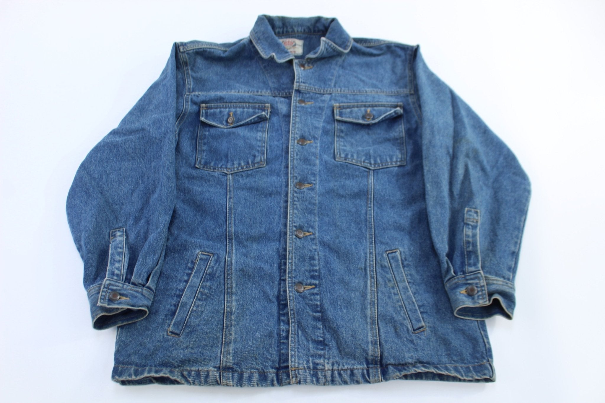 90's Bugle Boy Dark Wash Denim Jacket - Jacket - Thrifted Threads