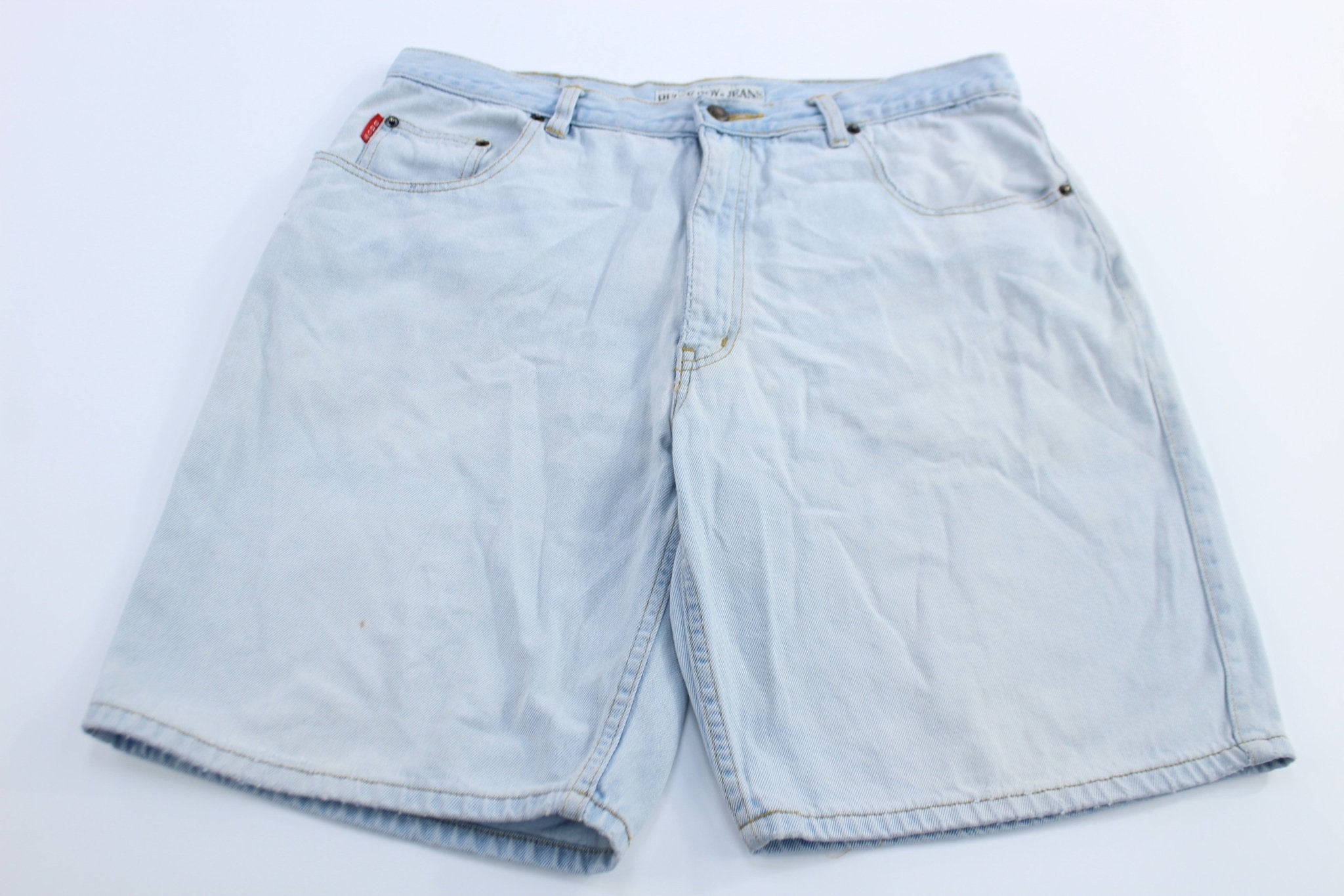 90's Bugle Boy Light Wash Denim Shorts - ThriftedThreads.com