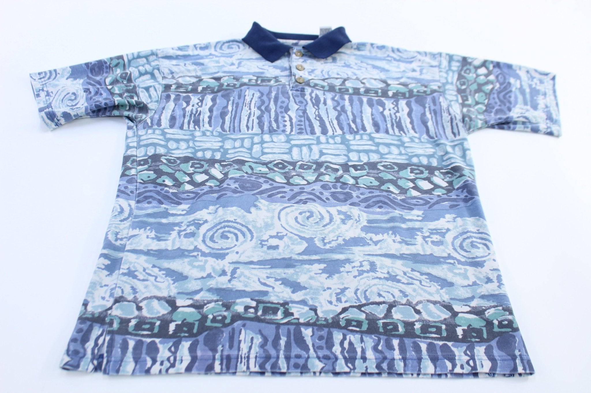 90's Bugle Boy Seaside Themed Button Up - ThriftedThreads.com