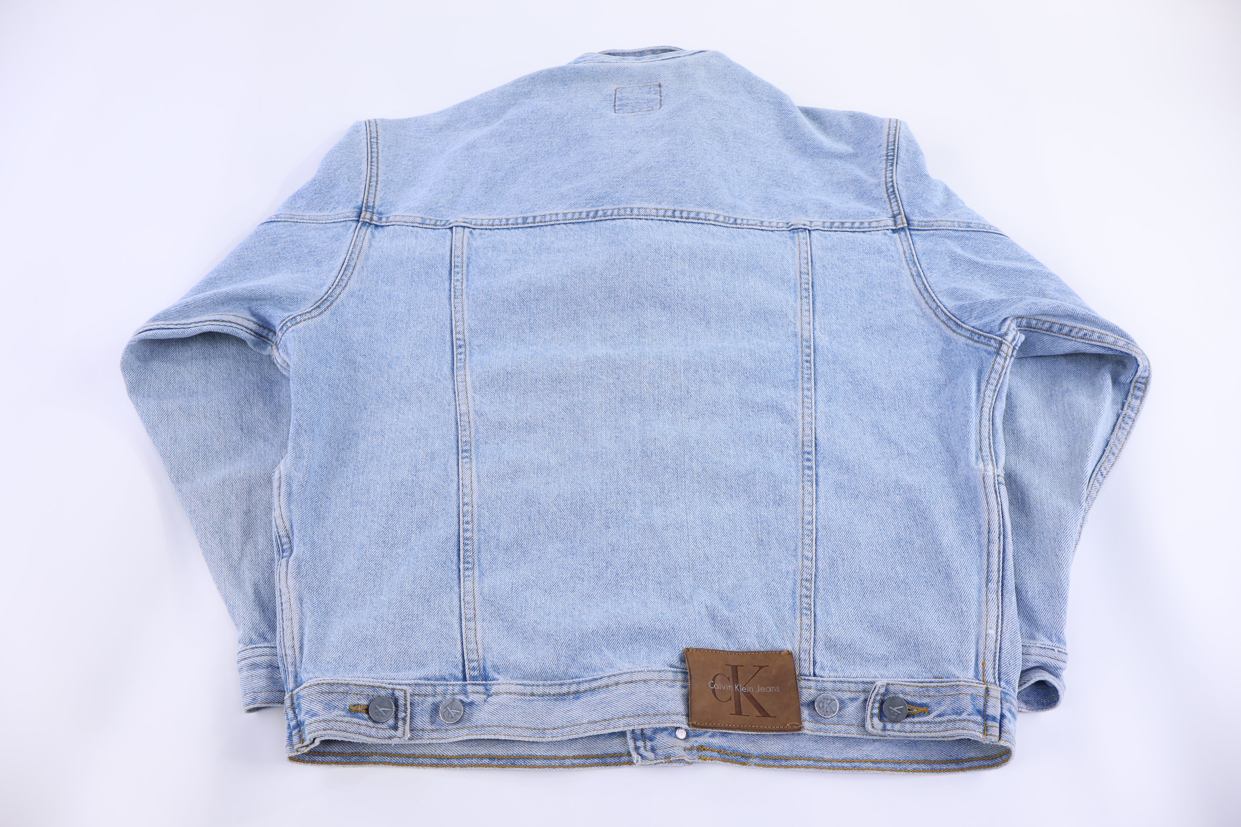 90's Calvin Klein Light Wash Denim Jacket - Jacket - Thrifted Threads